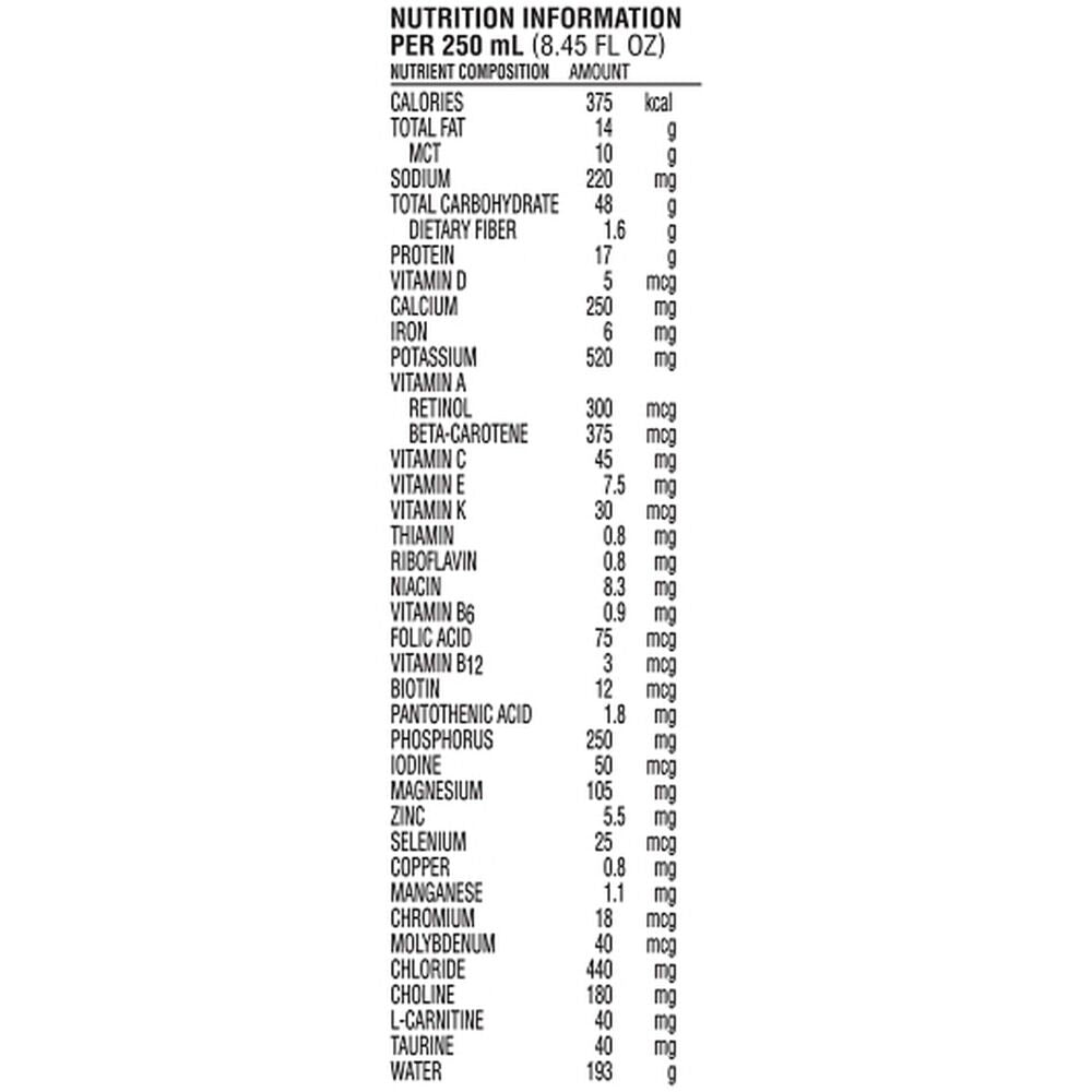 Ingredients and allergen information for Peptamen 1.5 with Prebio1 Vanilla