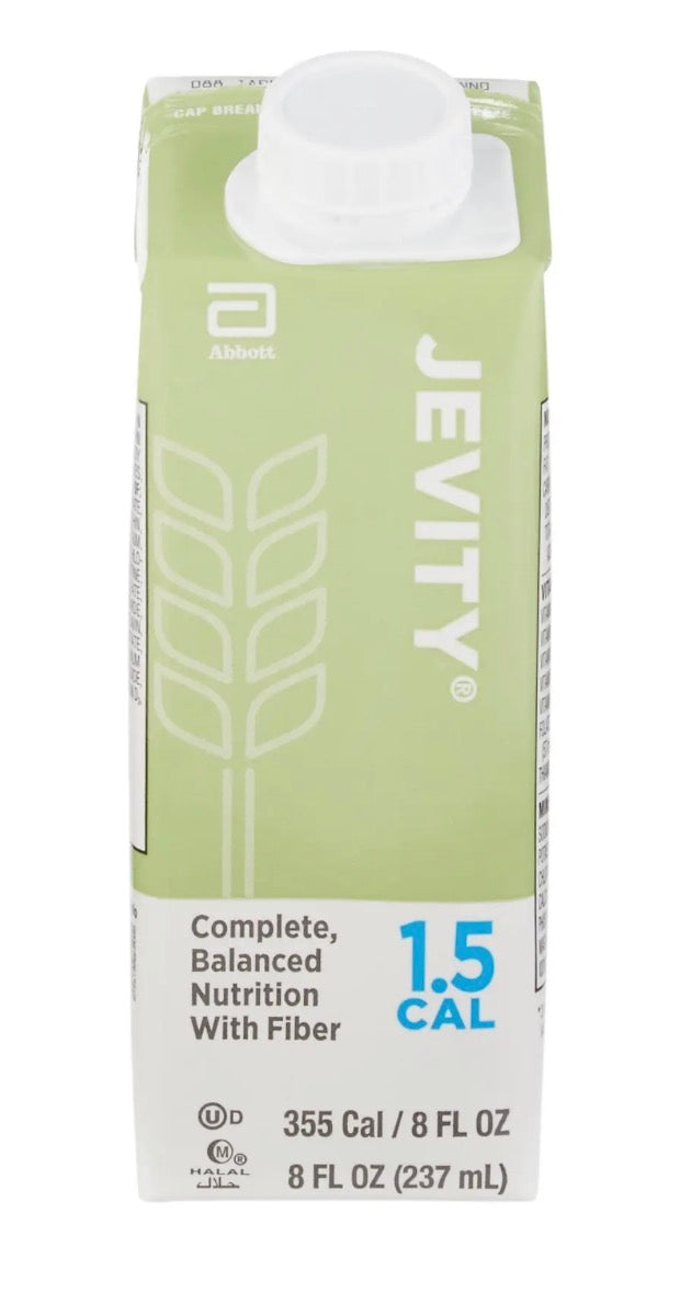 Jevity 1.5 Cal Complete Balanced Nutrition With Fiber — Abbott, 355 Cal / 8 fl oz carton, front view