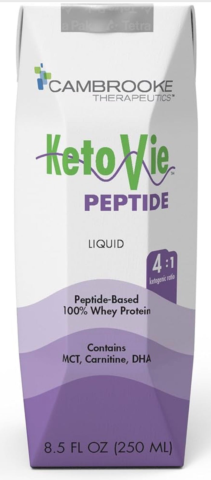 KetoVie Peptide 4:1 Unflavored Liquid 8.5 oz carton — Cambrooke Therapeutics
