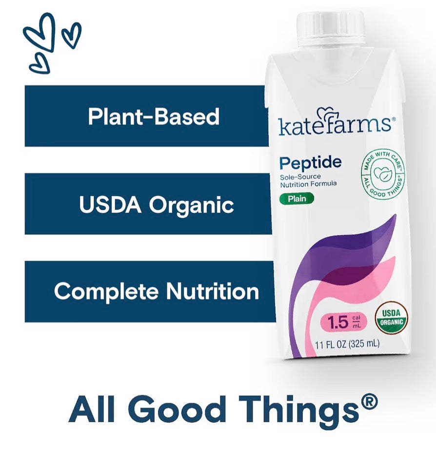 Kate Farms Peptide 1.5 Plain Sole-Source Nutrition Formula — 12-Pack (12 x 325mL / 11 fl oz)