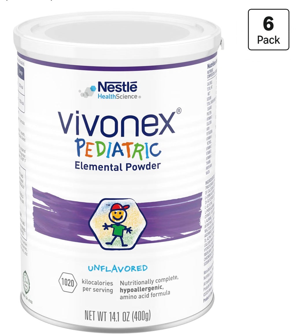 Vivonex Pediatric Elemental Formula Powder — 6-Can Case (6 x 247.35g)