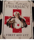 Florence Nightingale Pharmacy vintage first aid kit tin — medical collectible