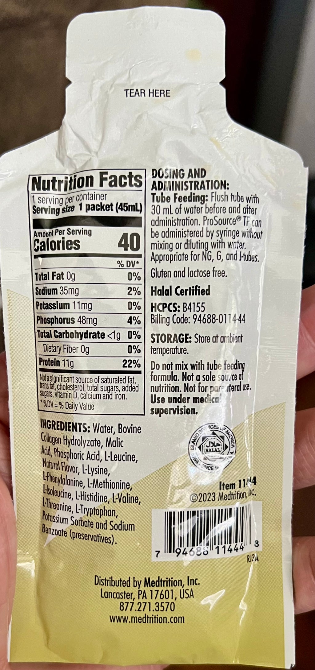 ProSource TF Protein Supplement for Tube Feeding — 25-Pack (1.5 fl oz / 45 mL Each)