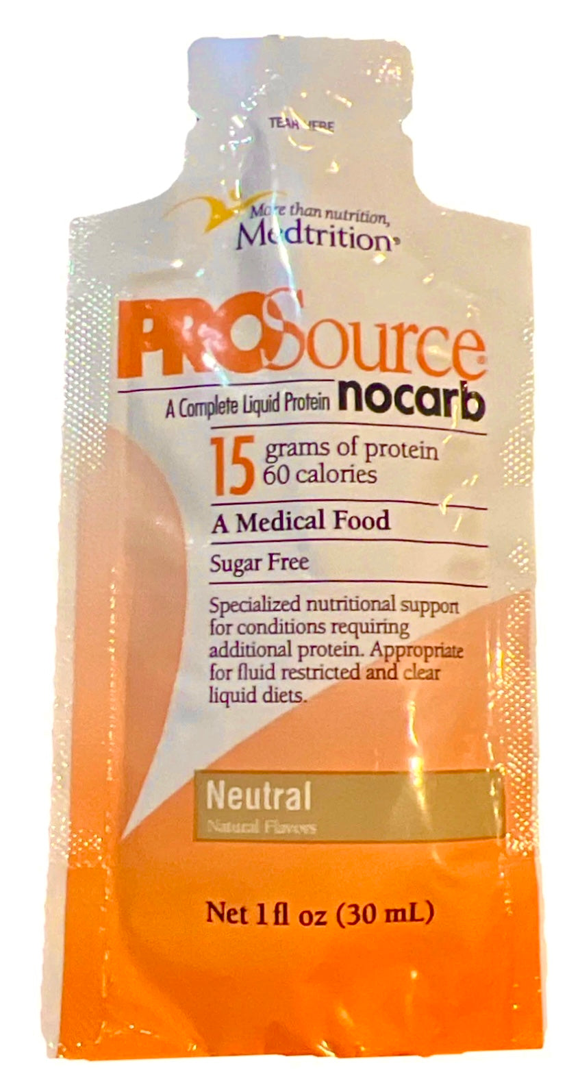 ProSource NoCarb Complete Liquid Protein — Single Packet (1 fl oz / 30 mL) | Neutral Flavor